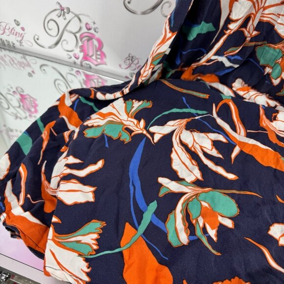 Japna dress Floral Maxi Dress multicolor orange navy white summer - Picture 3 of 7